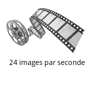 Image montrant une pellicule de film et munie du texte : 24 images par seconde 